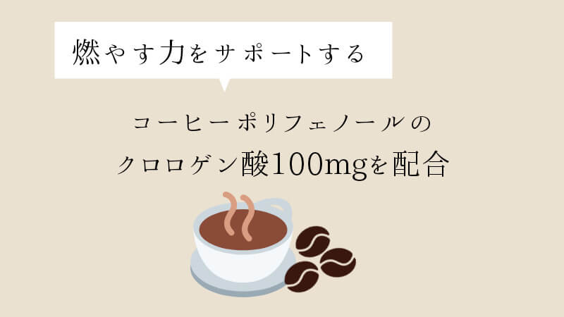 コーヒーポリフェノールのクロロゲン酸を配合